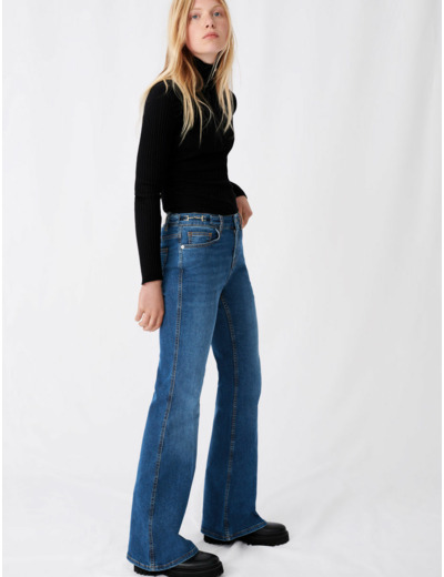Jean flare avec détails de mors