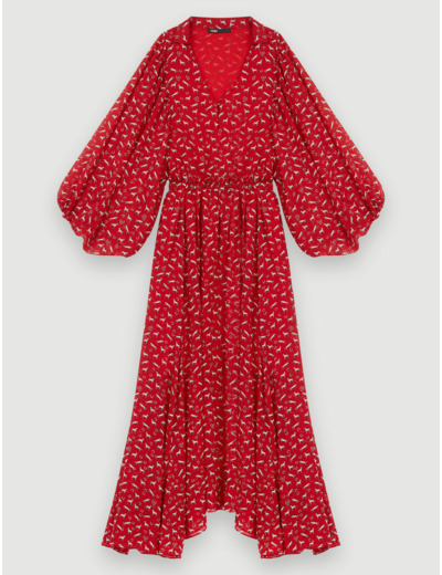 Robe en mousseline imprimée chevaux