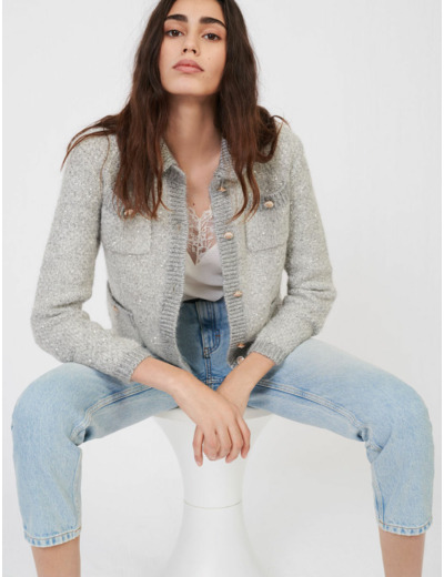 Cardigan lurex