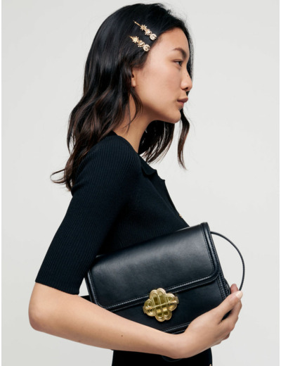 Sac en cuir fermoir clover