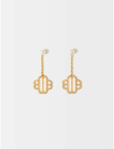 Boucles d'oreilles Clover perles