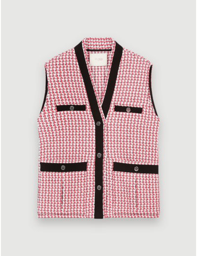 Veste sans manches façon tweed