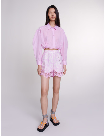 Chemise courte en ramie