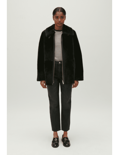 Manteau zippé réversible