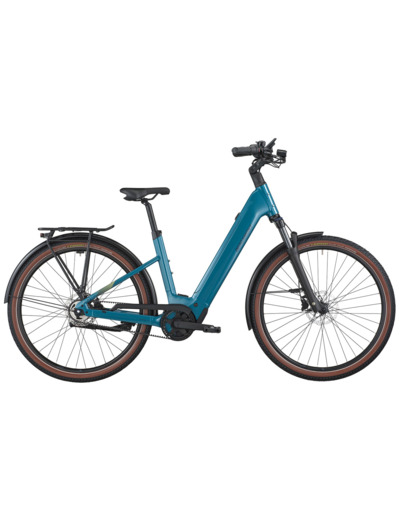 Vélo urbain/trekking électrique E-HORIZON TOUR 20 BELT WAVE Bleu