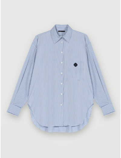 Chemise bleue à rayures