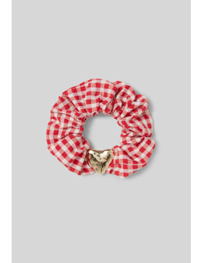 Chouchou vichy bijou coeur