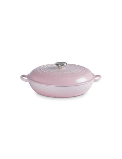 Faitout campagnard 30cm en fonte émaillée shell pink