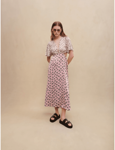 Robe longue imprimé palmiers