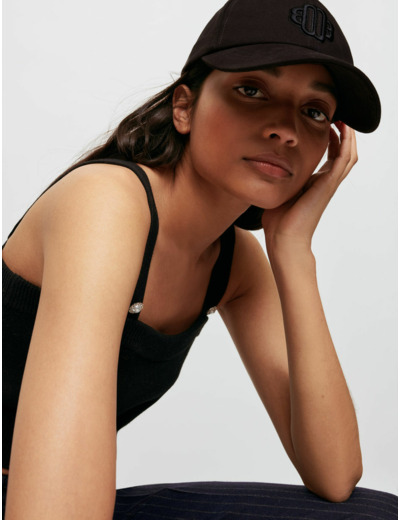 Crop top en maille à bretelles