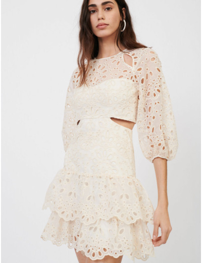 Robe en guipure et organza
