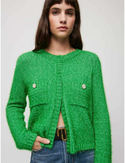 Cardigan en maille fantaisie
