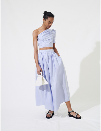 Jupe-culotte façon jupon en taffetas