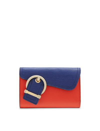 Adèle de Lancel - Portefeuille rectangulaire compact rabat - Moyen modèle - Cuirs de vachette embossé et lisse