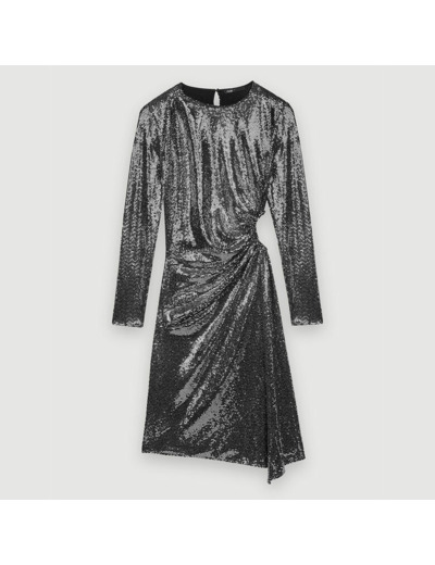 Robe asymétrique ajourée et drapée
