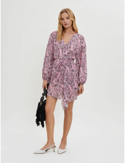Robe asymétrique à imprimé Paisley