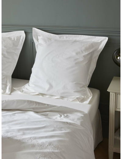 TAIE D'OREILLER Blanc Brode