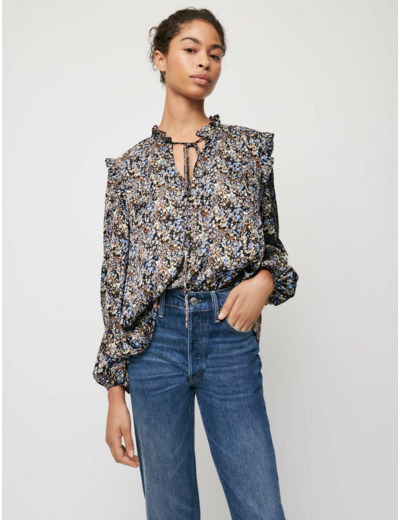 Blouse à motifs fleuris