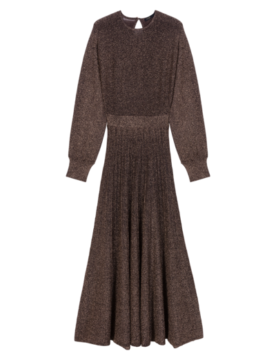 Robe longue en maille brillante