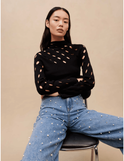 Pull en maille ajourée