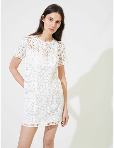Robe droite façon macramé