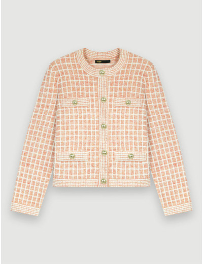 Cardigan en maille façon tweed