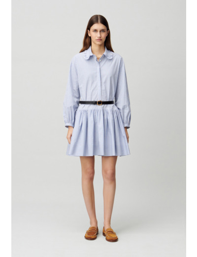 Robe babydoll à carreaux