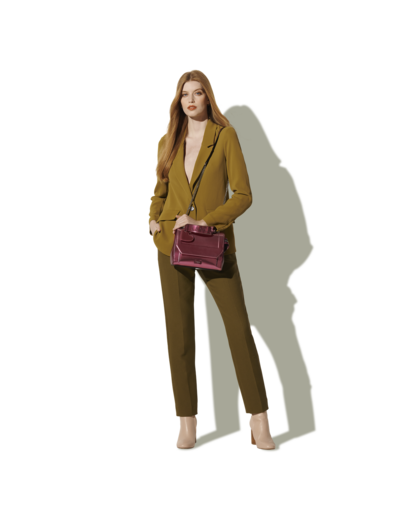 Ninon de Lancel - Sac rabat avec poignée - Moyen modèle - Cuir de vachette grainé