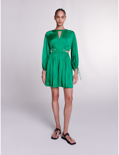 Robe courte satinée