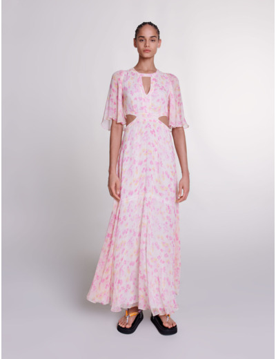 Robe longue à imprimé fleuri