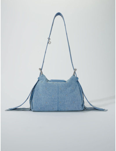 Sac Miss M Mini denim à studs