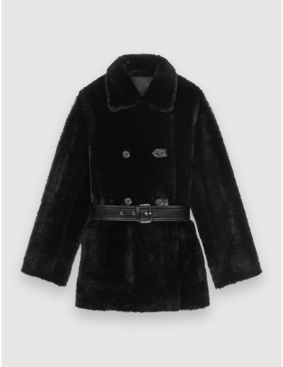 Manteau en peau lainée réversible