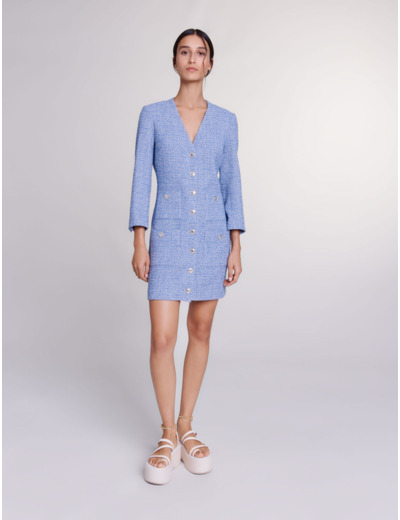 Robe courte en tweed