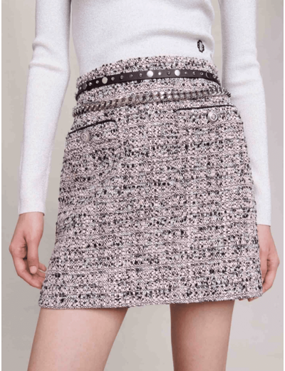 Double ceinture cuir et chaîne