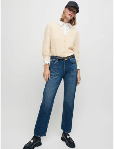 Jean droit taille haute