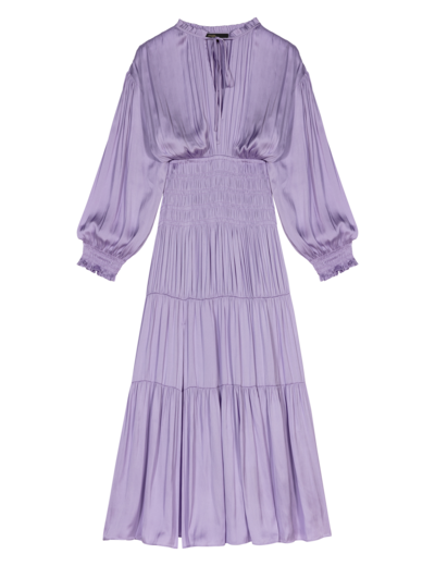 Robe longue satinée