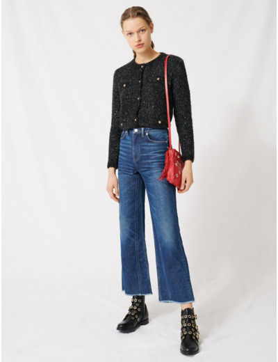 Jean taille haute et jambe large