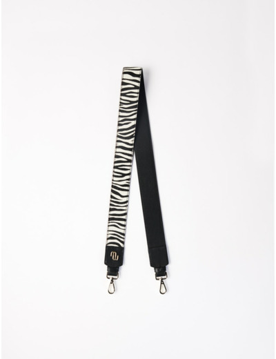 Bandoulière amovible en cuir effet pony