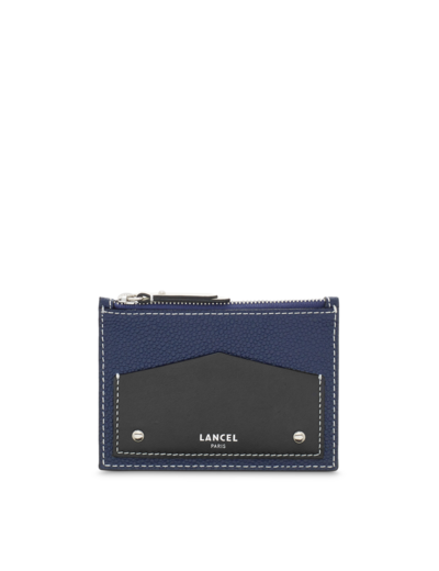 Neo Enveloppe - Porte-cartes zippé - Grand modèle - Cuirs de vachette grainé et lisse