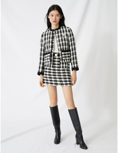 Veste courte façon tweed