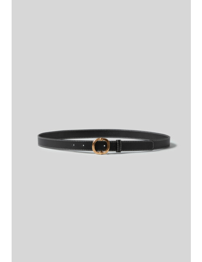 Ceinture cuir boucle dorée