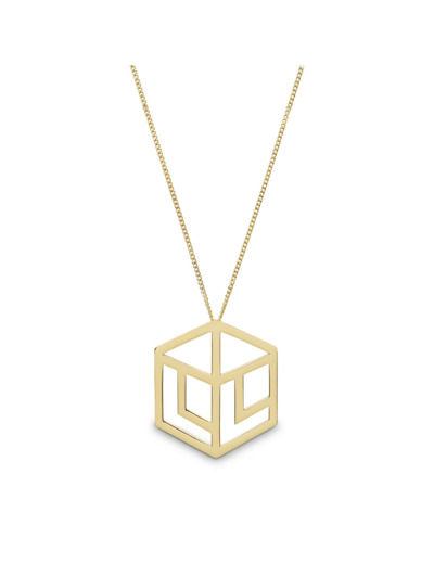 LOGO CARRE L - Collier Femme - Dore