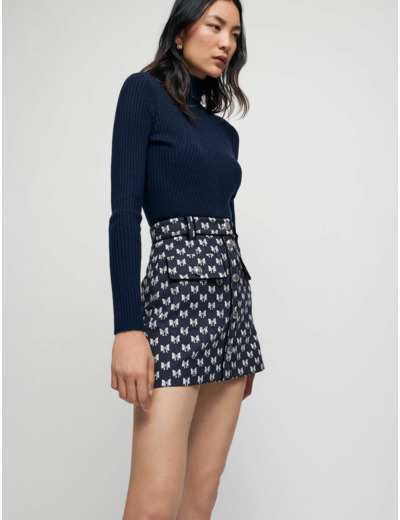 Jupe en jacquard nœuds