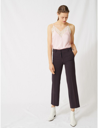 Pantalon de tailleur à rayures