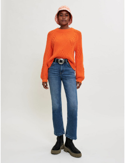 Pull en maille tressé