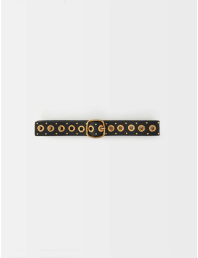 Ceinture en cuir à œillets