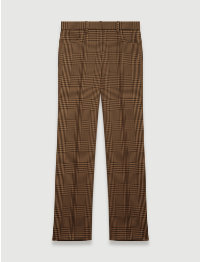 Pantalon droit à carreaux
