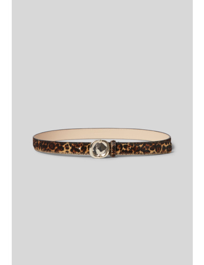 Ceinture cuir léopard