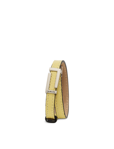 Pia de Lancel - Bracelet mini Pia deux tours - Cuir de chèvre grainé