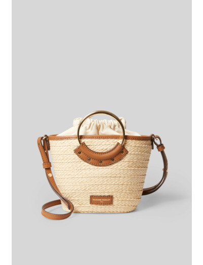 Petit sac panier tressé et anneau